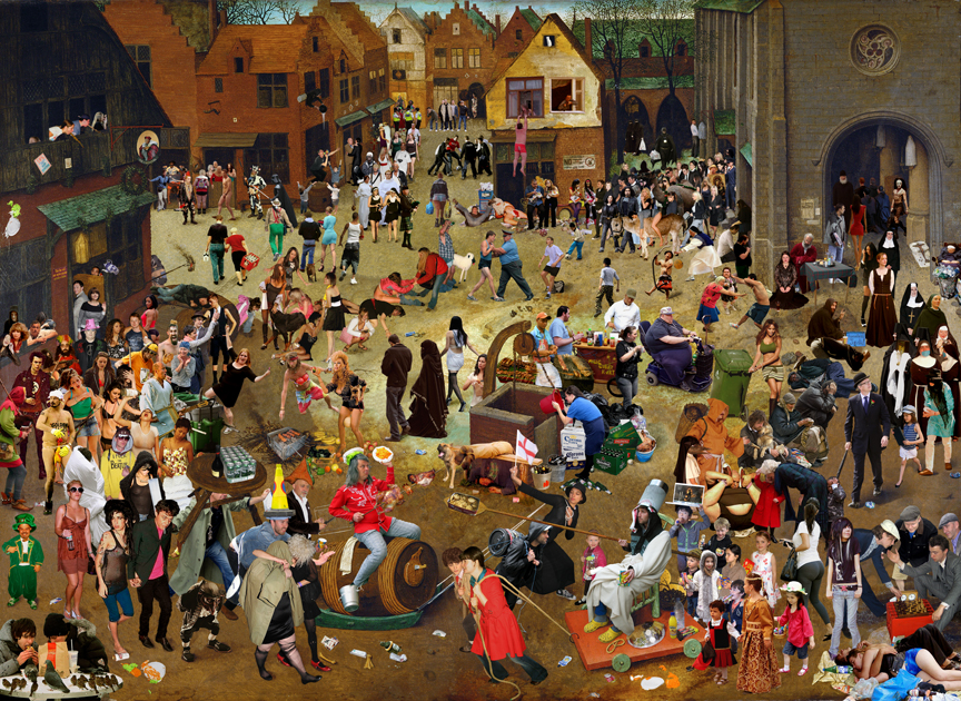 After "The Fight Between Carnival and Lent' by Pieter Breugel the Elder